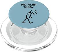 No Alibi Today Murder Mystery Dinner Detective Night Party PopSockets PopGrip pour MagSafe