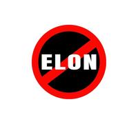 NO! Autocollant rond anti-Elon pour pare-chocs de voiture 15,2 cm pour les propriétaires de Tesla Model X Y 3 Accessoire cadeau amusant Elon Musk Regret (rond)