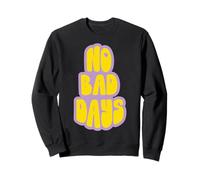 No Bad Retro Days Jaune Violet Groovy Citation Esthétique Sweatshirt
