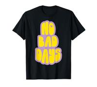 No Bad Retro Days Jaune Violet Groovy Citation Esthétique T-Shirt