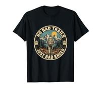 No Bad Trails Just Bad Knees Funny Ironic Hiking Meme Hiker T-Shirt Graphique avec Valeur