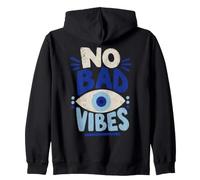 No Bad Vibes Evil Eye Calm Aura Blue Eye Sweat à Capuche