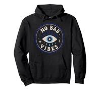 No Bad Vibes Evil Eye Humour Positivité Retro Boho Mystic Sweat à Capuche