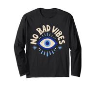No Bad Vibes Evil Eye Rétro Boho Spiritual Positif Manche Longue