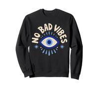 No Bad Vibes Evil Eye Rétro Boho Spiritual Positif Sweatshirt
