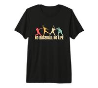 No Baseball No Life Funny Baseball T-Shirt Haut de Gamme
