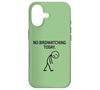No Birdwatching Today Figurine Humoristique en Forme de bâton Coque pour iPhone 17