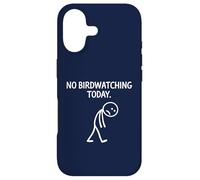 No Birdwatching Today Figurine Humoristique en Forme de bâton Coque pour iPhone 17