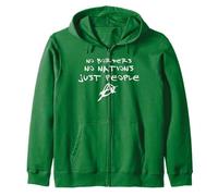 No Borders No Nations Just People T-Shirt anarchiste Sweat à Capuche