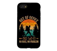 No Boss No WI-FI Off-Grid Backpacker Retro Sunset Design Coque pour iPhone SE (2020) / 7/8