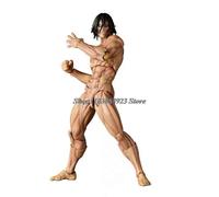 (no box)Revoltech Attack On Titan Eren Jaeger Action Figure Anime AMAZING YAMAGUCHI Model Doll Statue Joint Movable Movie Toys Gifts