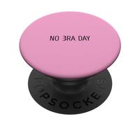 No Bra Day Drôle PopSockets PopGrip Adhésif