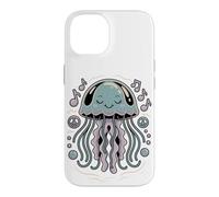 No Brain Just Vibes Jellyfish Sea Creature Meme Coque pour iPhone 14