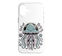 No Brain Just Vibes Jellyfish Sea Creature Meme Coque pour iPhone 16 Plus