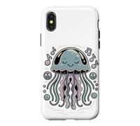 No Brain Just Vibes Jellyfish Sea Creature Meme Coque pour iPhone X/XS