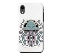 No Brain Just Vibes Jellyfish Sea Creature Meme Coque pour iPhone XR