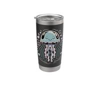 No Brain Just Vibes Jellyfish Sea Creature Meme Gobelet isotherme en acier inoxydable double paroi