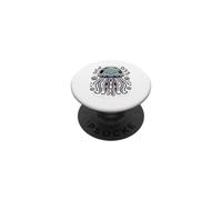 No Brain Just Vibes Jellyfish Sea Creature Meme PopSockets PopGrip Adhésif