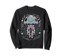 No Brain Just Vibes Jellyfish Sea Creature Meme Sweatshirt