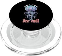 No Brain No Heart Just Vibes Méduse Animal Océan PopSockets PopGrip pour MagSafe