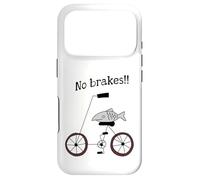 No Brakes Fish Riding A Bicycle Silly Weird Humour Coque pour iPhone 17 Pro