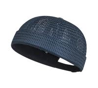 No Brim Hat, Mesh Skullcap Beanie, Adjustable Summer Headgear, Breathable Sun Protection, for Men Grandfather Senior Bald Head Outdoor Sports Running Daily Travel Cycling Party Use 21.65-23.62inch