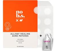 No BS Lot de 72 patchs de guérison contre l'acné hydrocolloïde, traitement des taches d'acné, soins de la peau, rétrécit les boutons, prévient les cicatrices d'acné