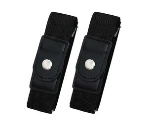 No Buckle Belt - Pro | 1 Pair - Ceinture Sans Boucle Pour Femmes Et Hommes Sangle Élastique Réglable Pour Jeans Pantalons Robes | Cinturón Sin Hebilla | Cintura Senza Fibbia | 2026 Pro | Black