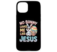 No Bunny Loves Me Like Jesus Easter Christian Boys Kids Men Coque pour iPhone 15 Plus