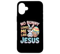 No Bunny Loves Me Like Jesus Easter Christian Boys Kids Men Coque pour iPhone 16 Plus