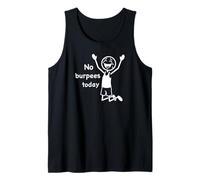 No Burpees Today, Funny Gym Stickfigure Fitness Burpee Débardeur