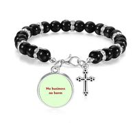 No Business No Killing Bracelet de perles Art déco Mode Boho Bijoux pour homme et femme