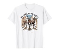 No Cars No Problems Hydra, ânes mignons sur une route grecque T-Shirt