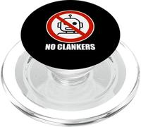 No Clankers Anti AI Slop Robot Stop Intelligence Artificielle PopSockets PopGrip pour MagSafe