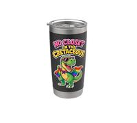 No Closet In The Cretacé Rainbow Caped T-Rex Gobelet isotherme en acier inoxydable double paroi