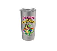 No Closet In The Cretacé Rainbow Caped T-Rex Gobelet isotherme en acier inoxydable double paroi