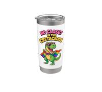 No Closet In The Cretacé Rainbow Caped T-Rex Gobelet isotherme en acier inoxydable double paroi