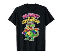 No Closet in The Cretacé Rainbow Caped T-Rex T-Shirt