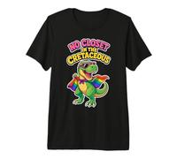 No Closet in The Cretacé Rainbow Caped T-Rex T-Shirt Haut de Gamme