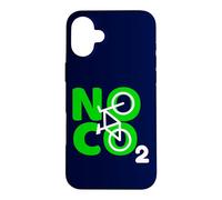 No CO2 Ecology Think Green Eco Biker Save The Planet Coque pour iPhone 16 Plus