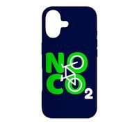 No CO2 Ecology Think Green Eco Biker Save The Planet Coque pour iPhone 17