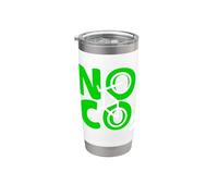 No CO2 Ecology Think Green Eco Biker Save The Planet Gobelet isotherme en acier inoxydable double paroi