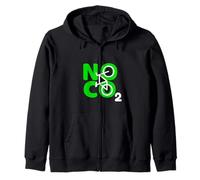 No CO2 Ecology Think Green Eco Biker Save The Planet Sweat à Capuche