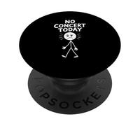 No Concert Today Figurine Humoristique Sad Stick Sarcasme Amateur de Musique PopSockets PopGrip Adhésif