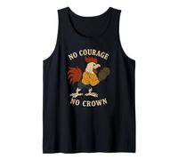 No Courage No Crown Cool Boxing Coq de motivation Débardeur