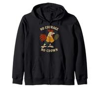 No Courage No Crown Cool Boxing Coq de motivation Sweat à Capuche
