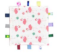 NO Crinkle Son bébé Tag Blanket Fille Couverture colorée Taggy de sécurité du Nouveau-né Keepsake Enfants en Bas âge Beau modèle de Chat Doux Couverture Taggy Jouets-Rose