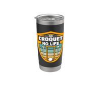 No Croquet No Life Maillet Loves Playing Croquet Gobelet isotherme en acier inoxydable double paroi