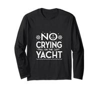 No Crying On The Yacht Blague Sarcastique Summer Boating Manche Longue