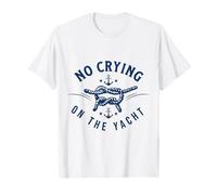 No Crying on The Yacht Bold Vacation Citation Drôle T-Shirt